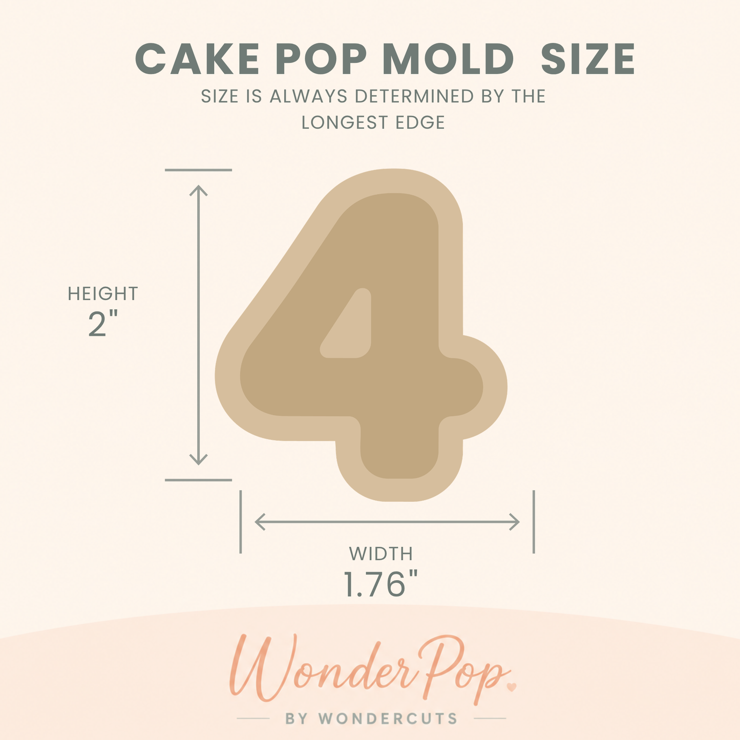 Number 4 Cake Pop Mold