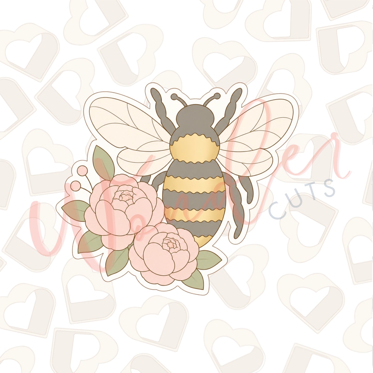 Floral Vintage Bee Cookie Cutter