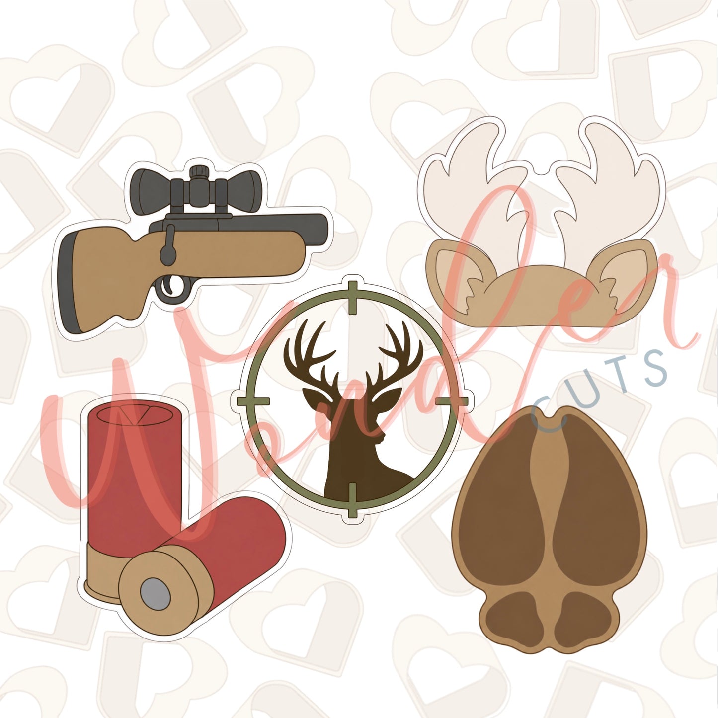Hunting Cookie Cutters Set of 5