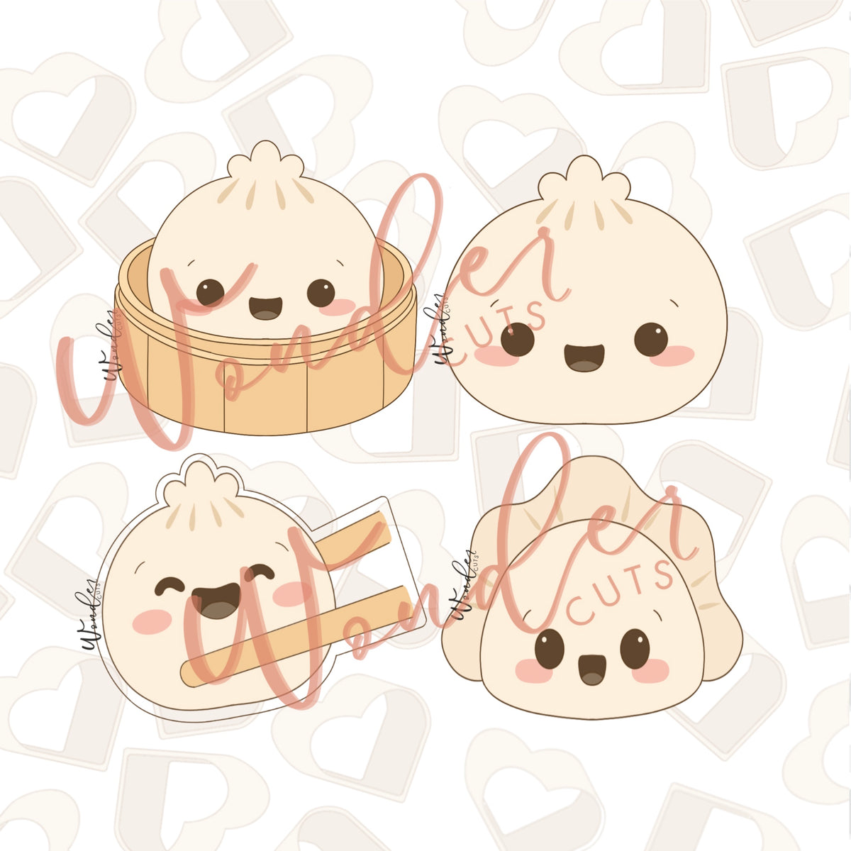 Dumpling Bundle of 4 Cookie Cutters