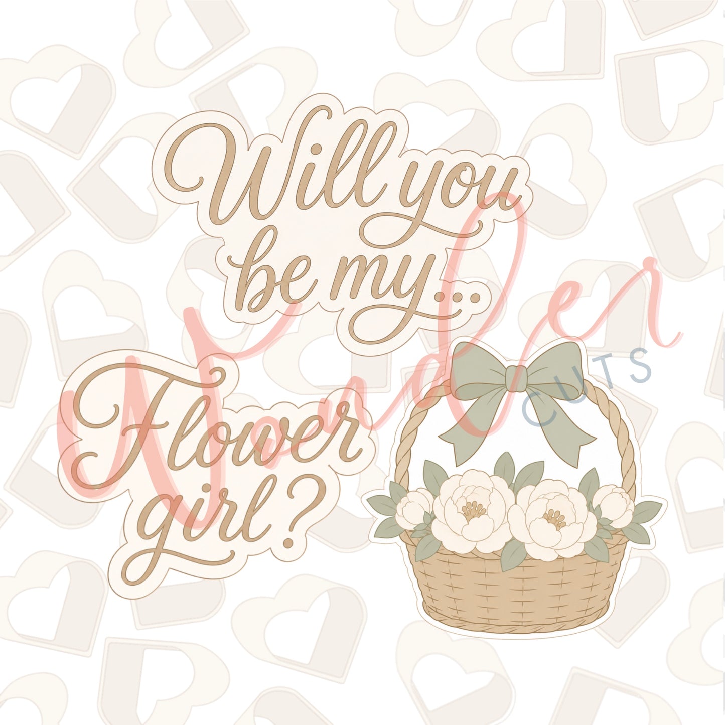 Flower Girl Bundle Cookie Cutters Set of 3