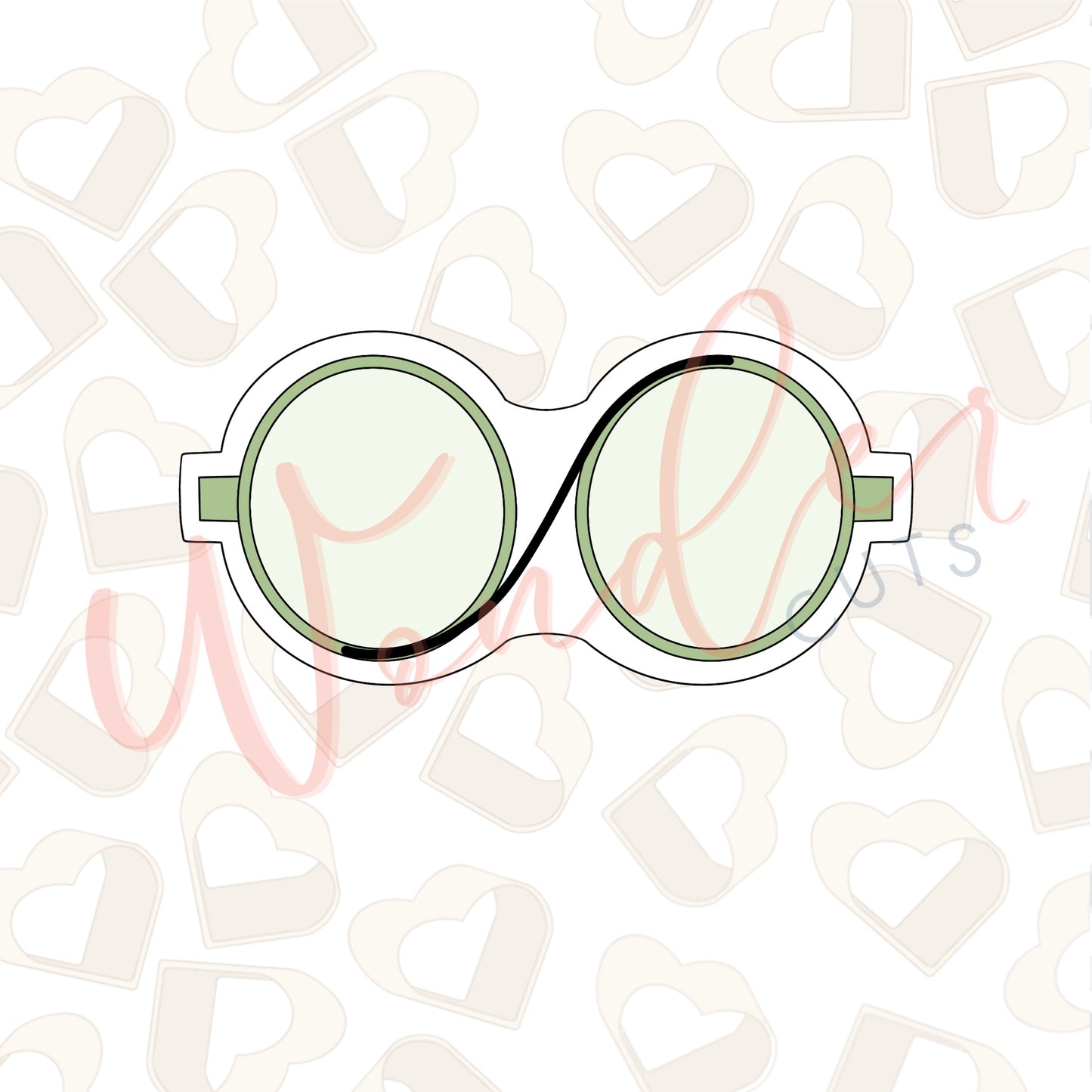 Green Glasses Cookie Cutter