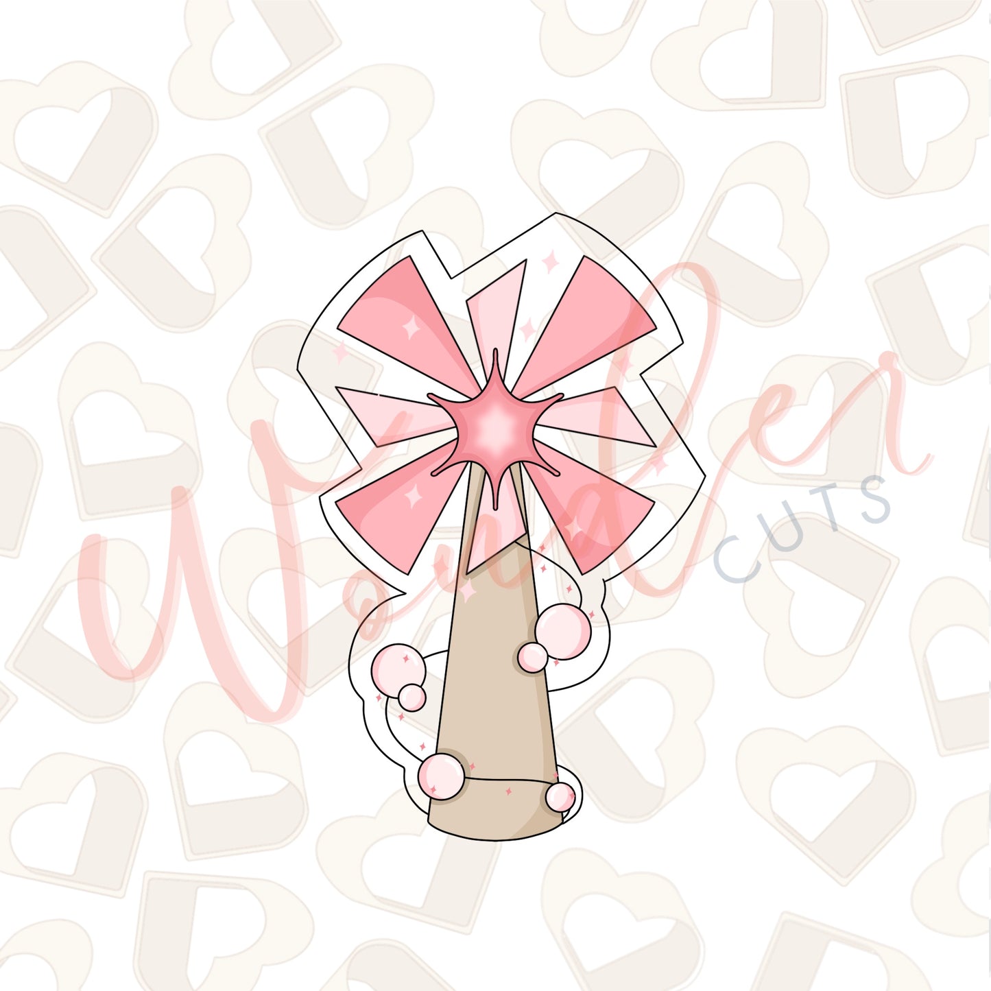 Pink Wand Cookie Cutter