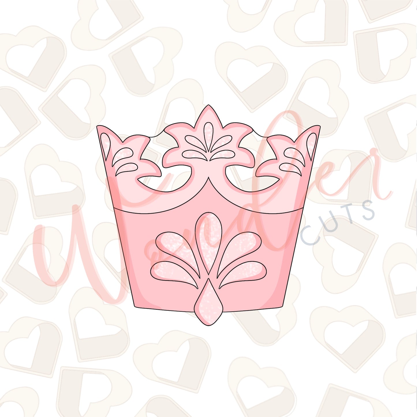 Pink Witch Crown 2 Cookie Cutter