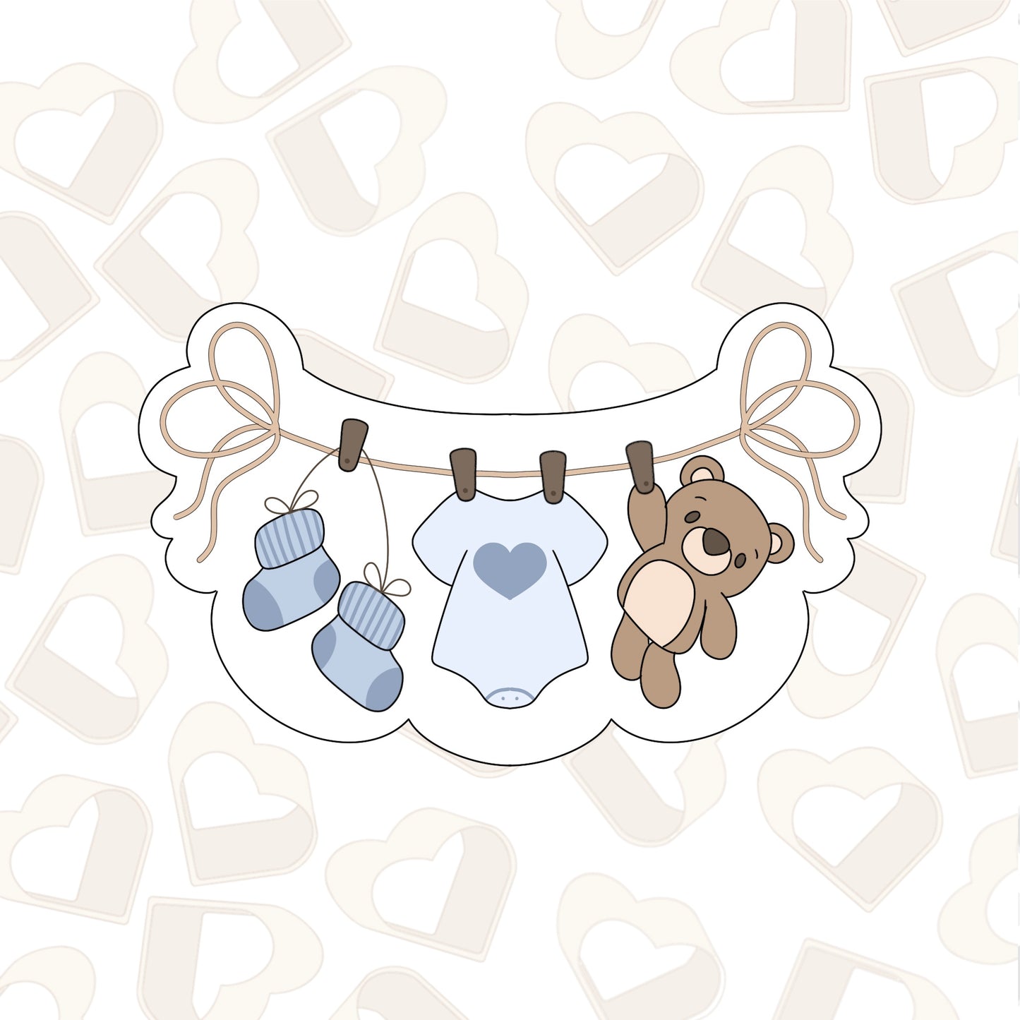 Baby Clothesline Cookie Cutter