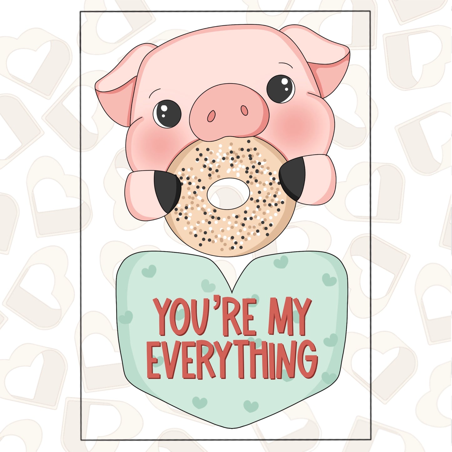 Cute Hungry PIG Set of 2- Instant Download STL