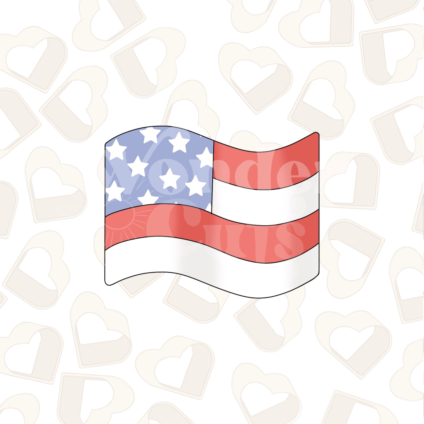 Waving Flag Cookie Cutter