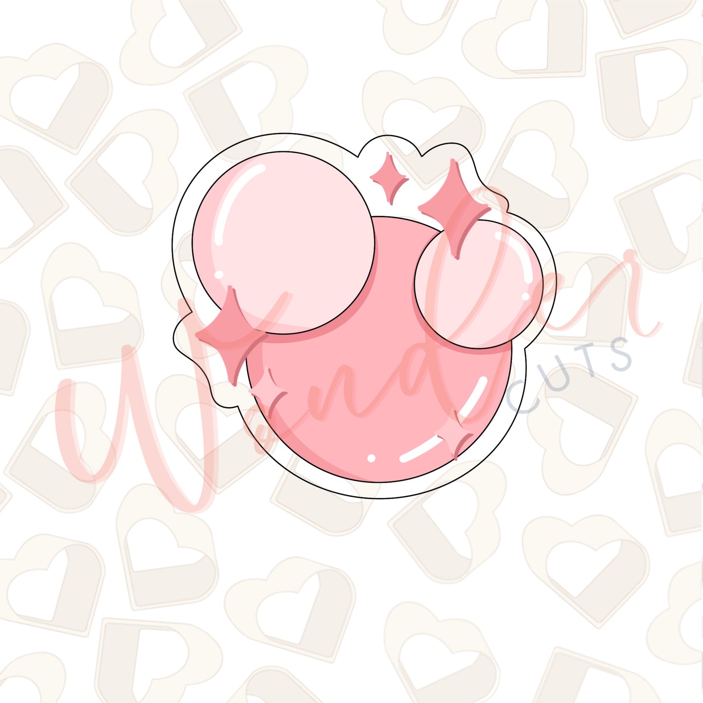 Pink Bubbles Cookie Cutter