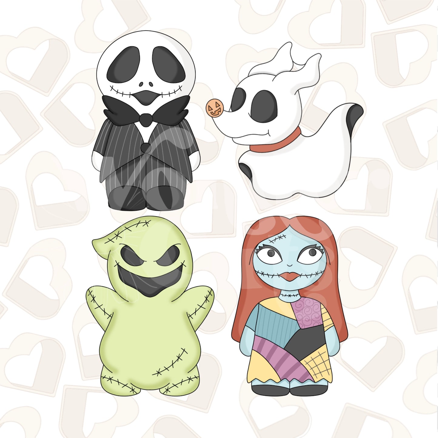 Nightmare Crew Full Body Cookie Cutters Set of 4- STL FILES