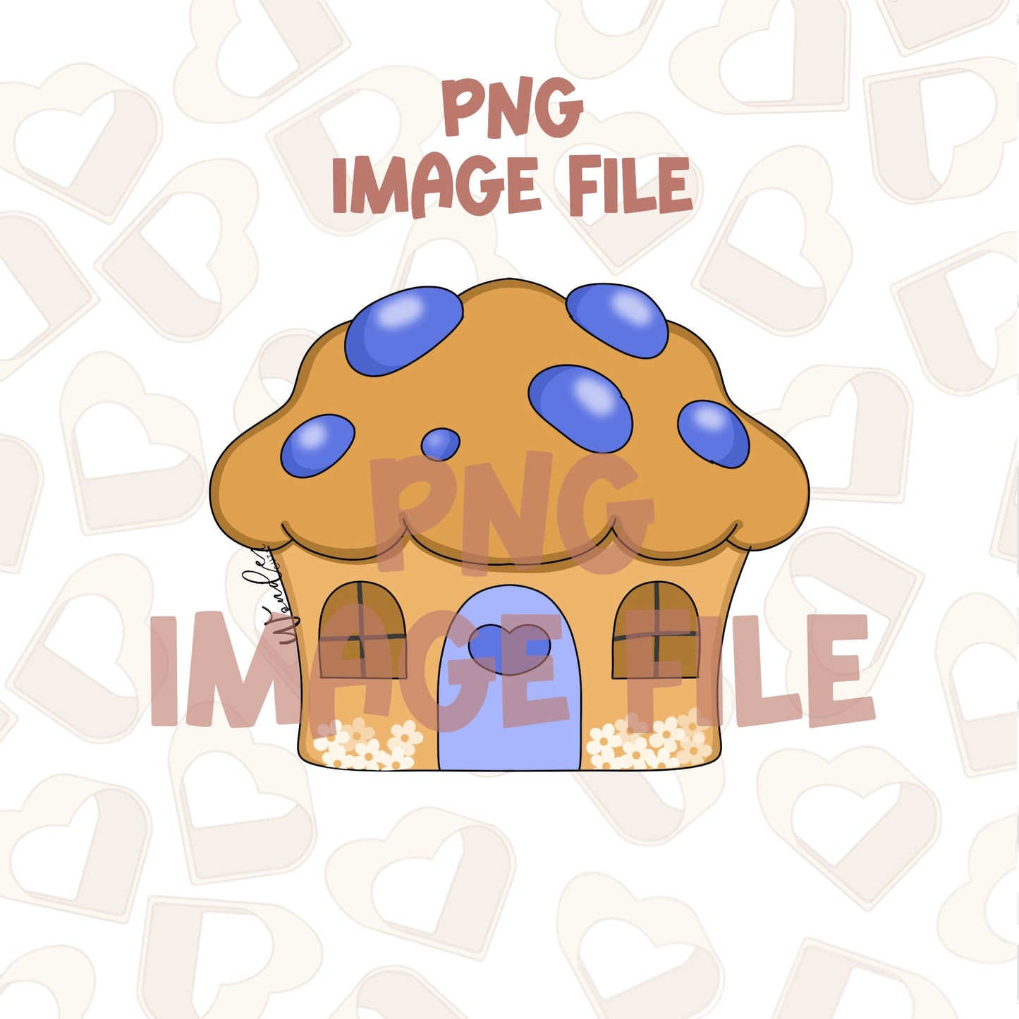 Blueberry Muffin House - PNG Image File