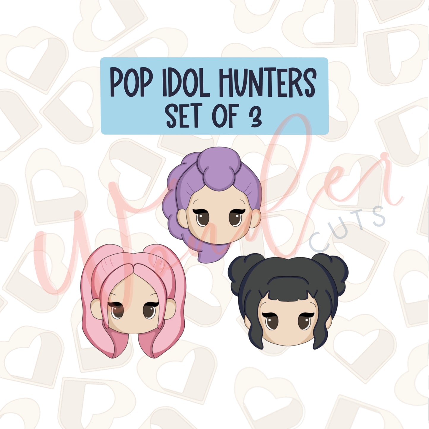 Pop Idol Hunters Set Cookie Cutter- DIGITAL DOWNLOAD
