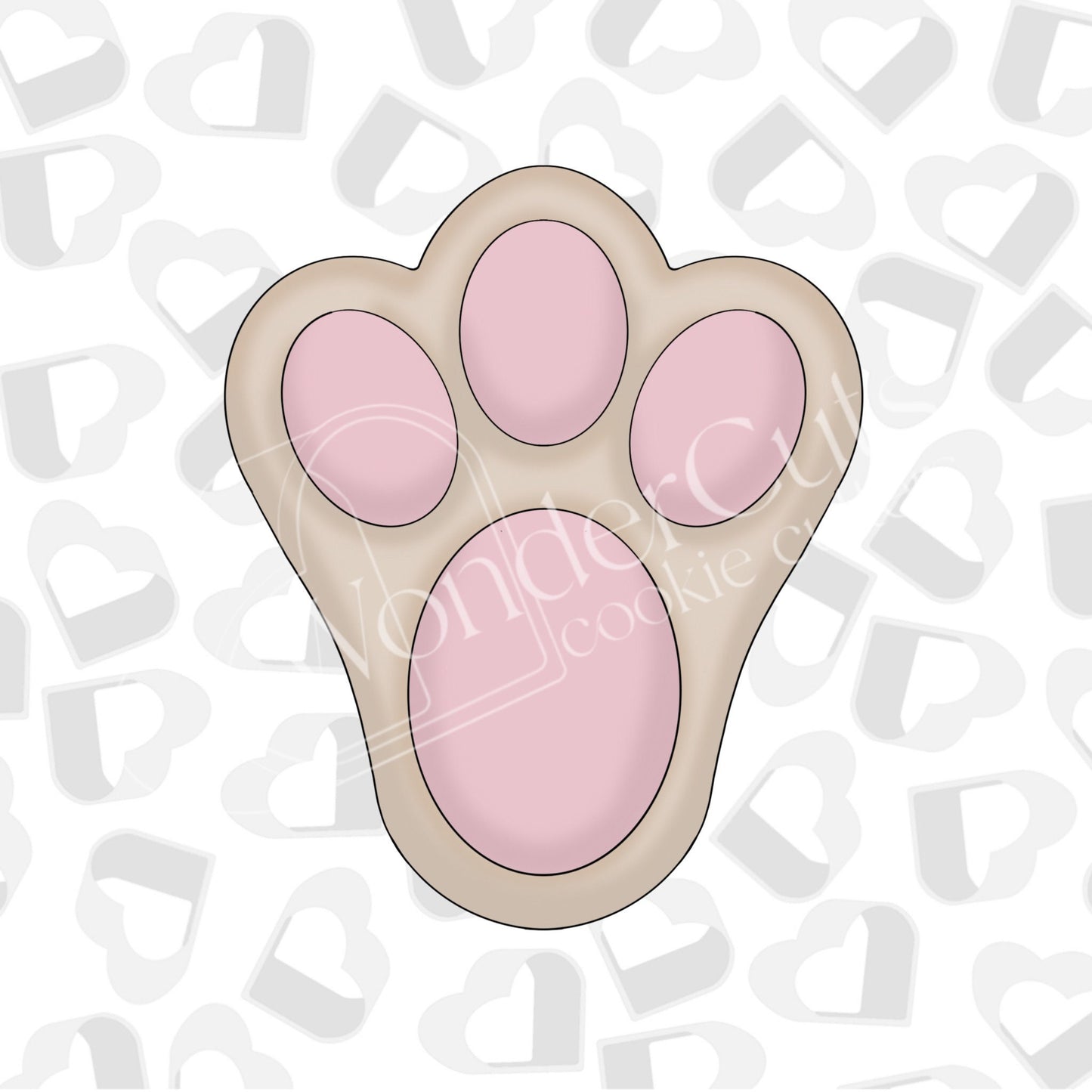 Bunny Foot Cookie Cutter