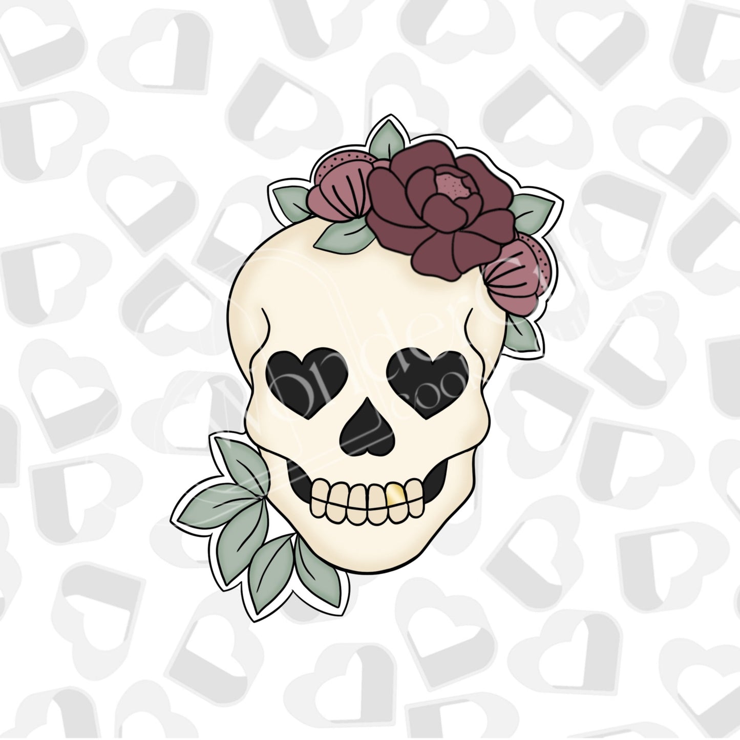 Floral Skull Cookie Cutter