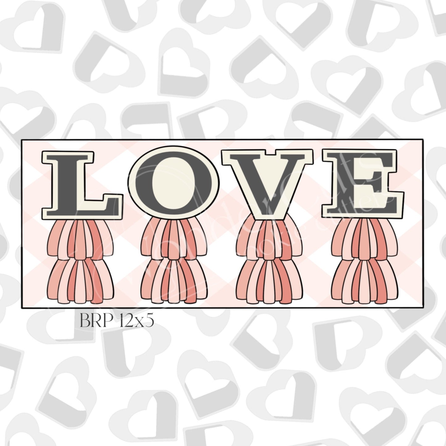 Tassel LOVE Balloon- Set of 4 Cookie Cutter