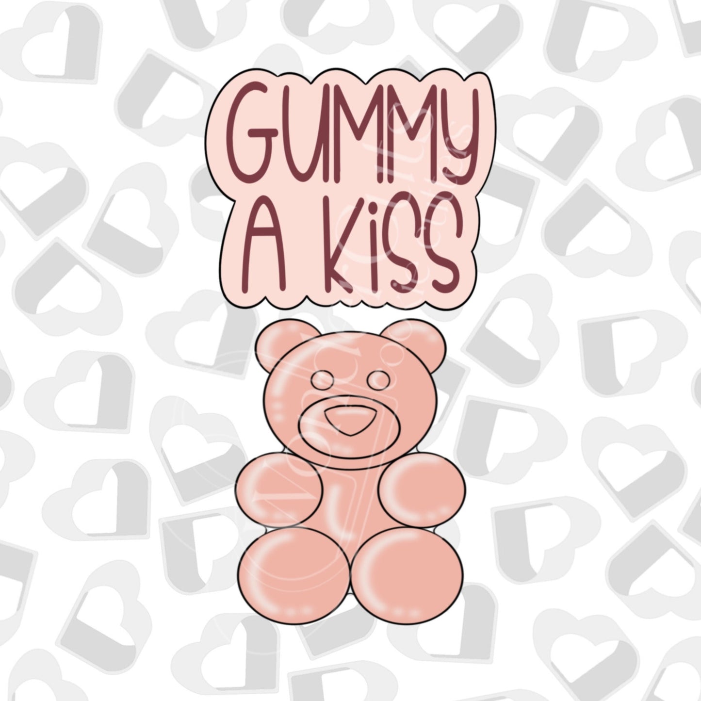 Gummy a Kiss- Set of 2 Cookie Cutter
