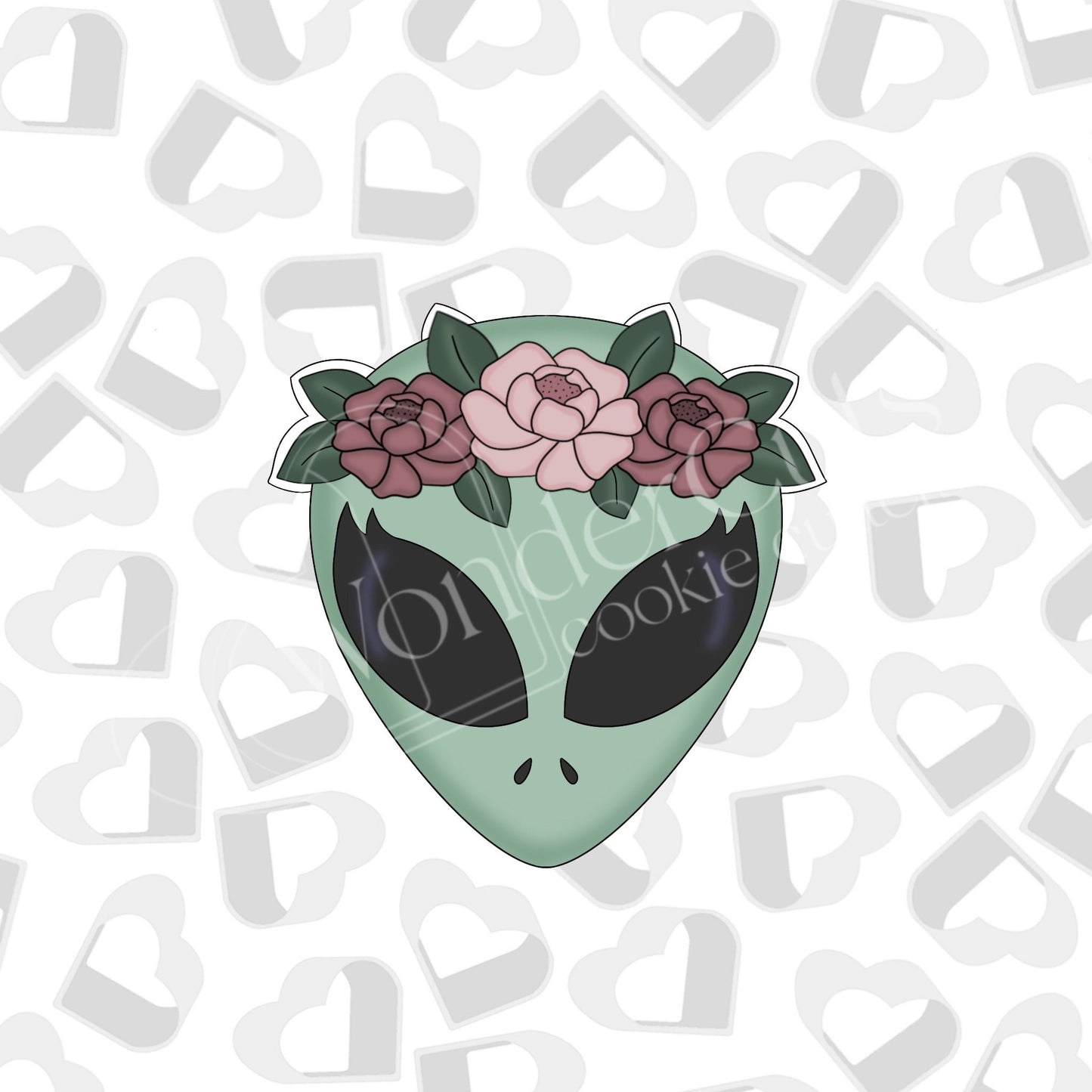 Floral Alien Cookie Cutter