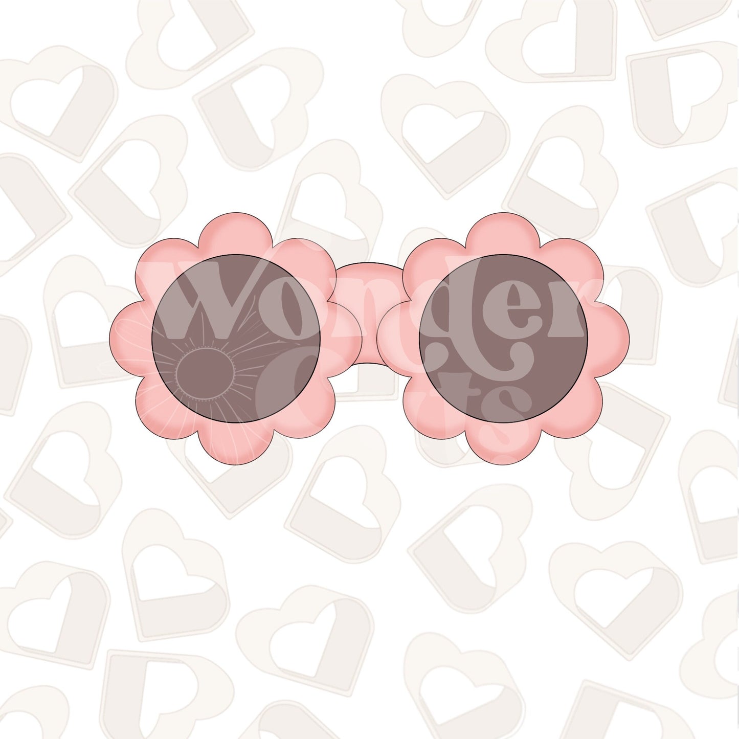 Flower Sunglasses Cookie Cutter