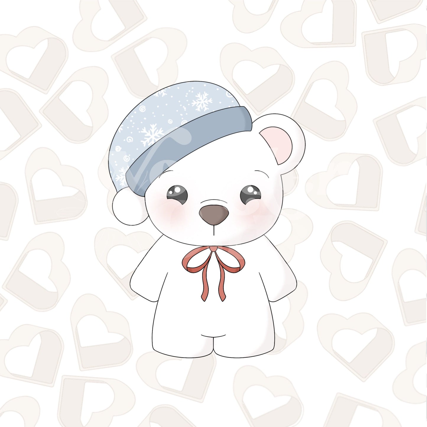 Cheerful Christmas Bear Cookie Cutter