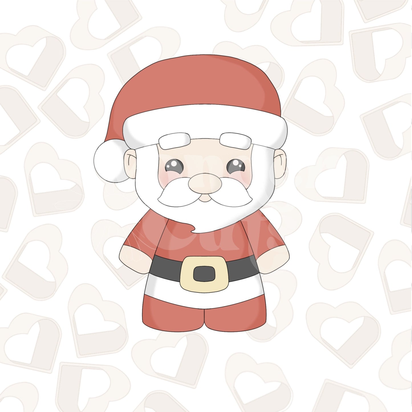 Cheerful Santa Cookie Cutter