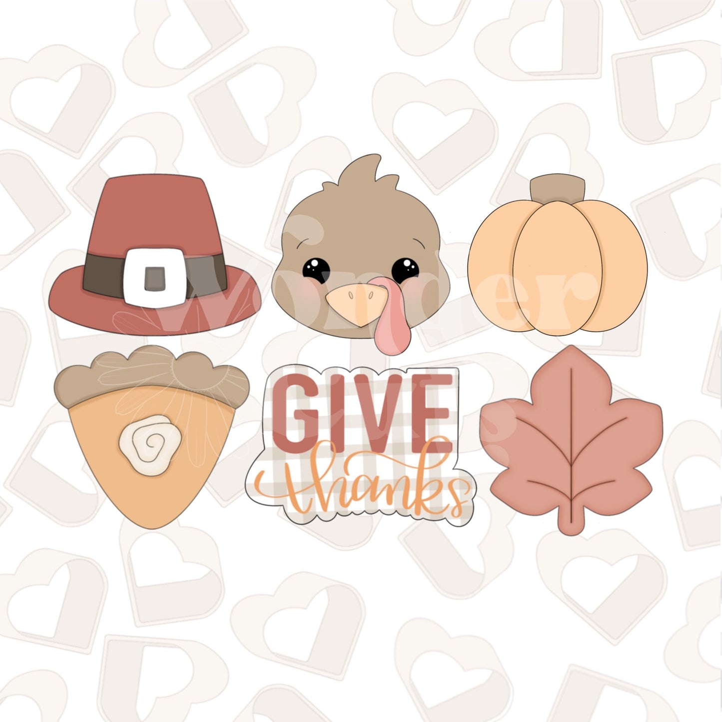 Thanksgiving 2022 Set of 6 Cookie Cutter
