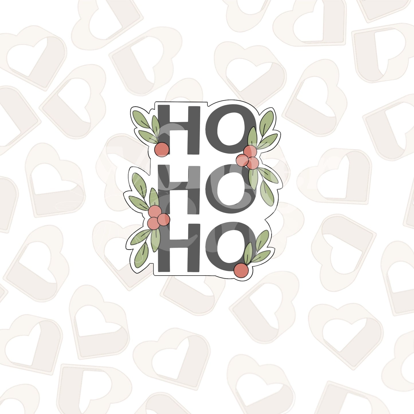 Holly Ho Ho Ho Cookie Cutter