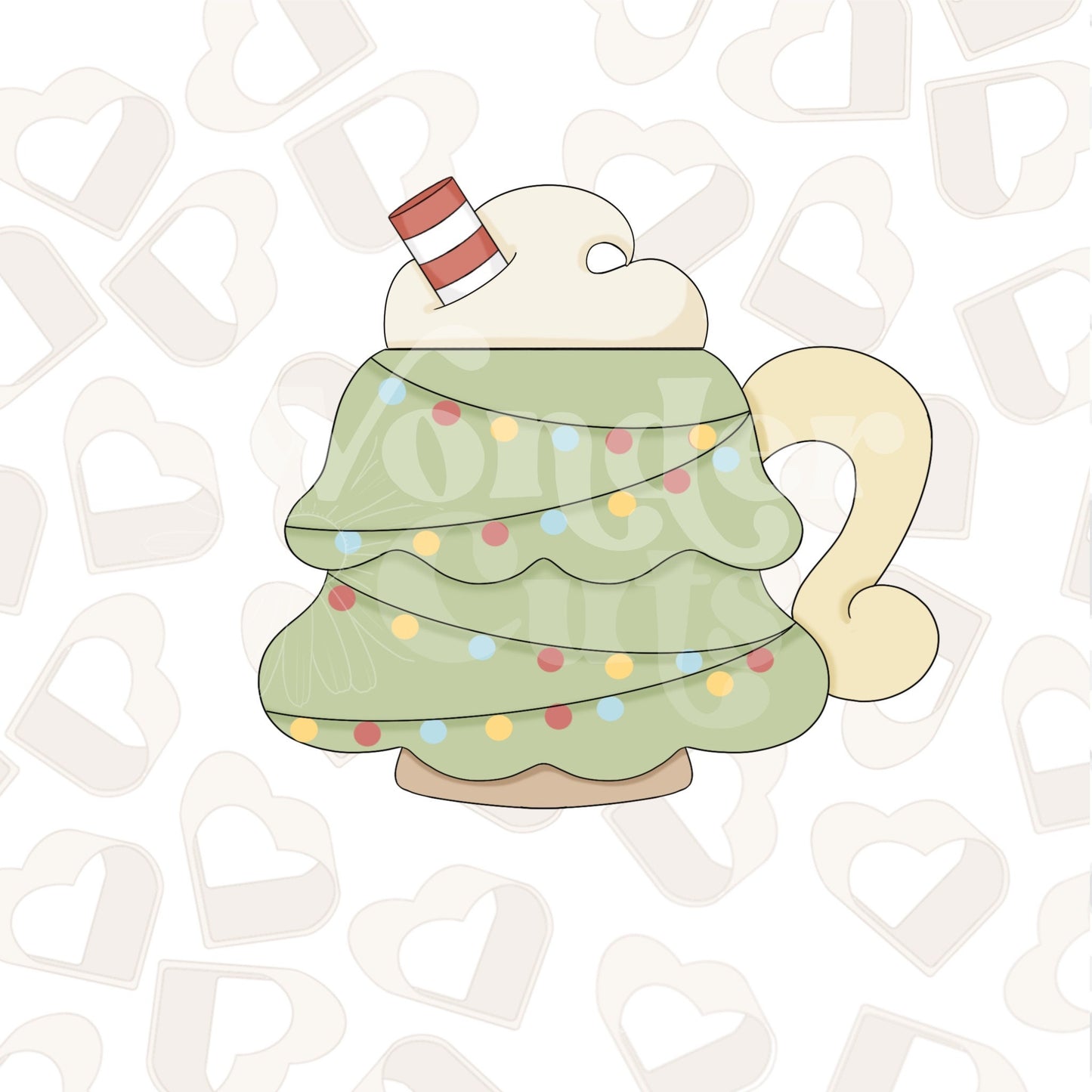 Christmas Tree Mug 2 Cookie Cutter