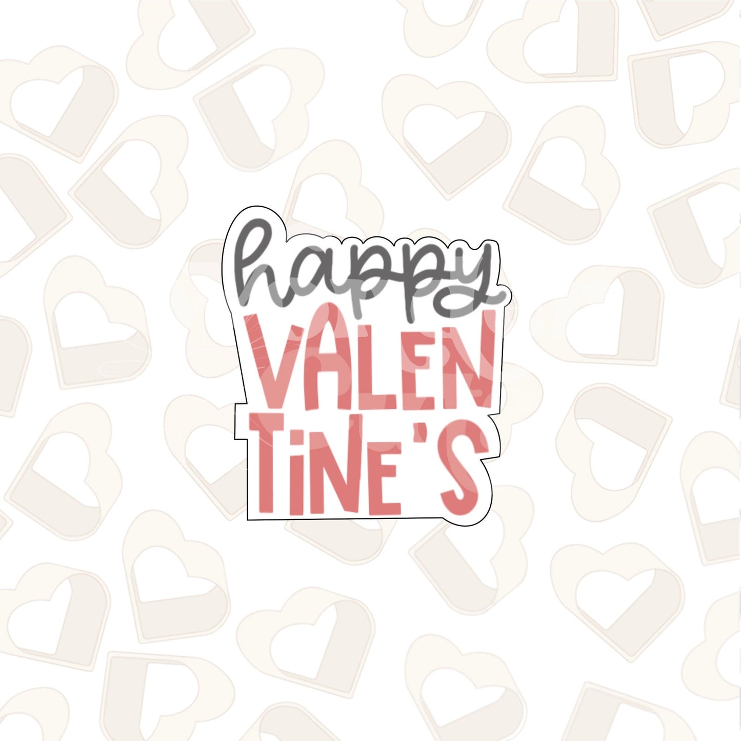 Happy Valentine's Plaque Cookie Cutter