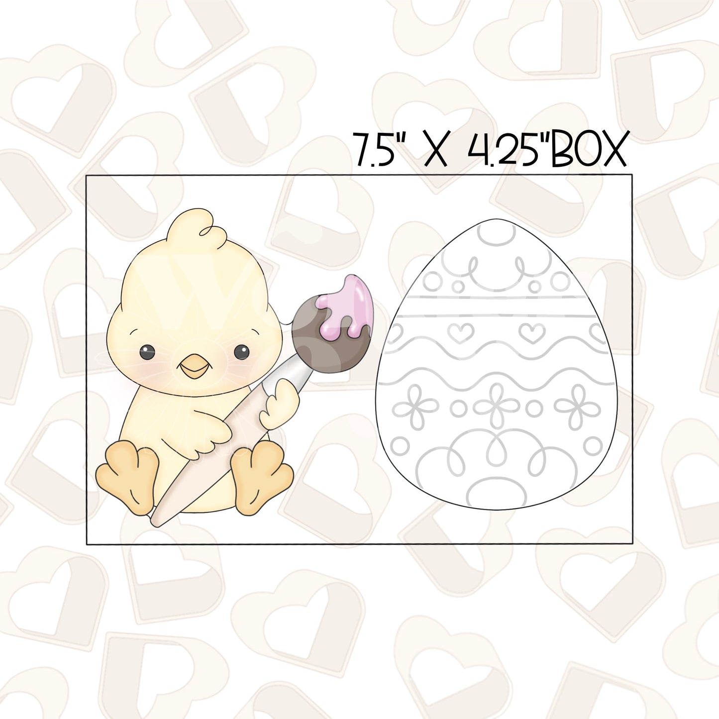 Painting Chick with Egg Cookie Cutter Set