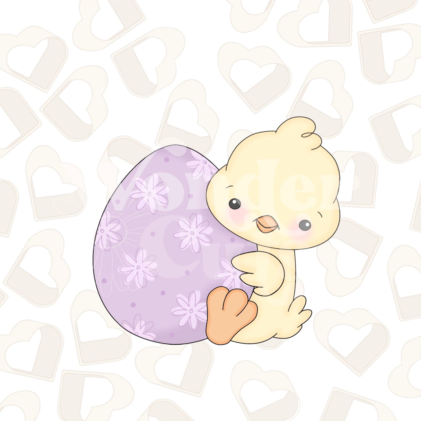 Chick Holding Easter Egg Cookie Cutter