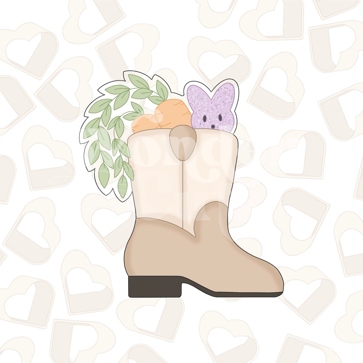 Easter Cowboy Boot Cookie Cutter