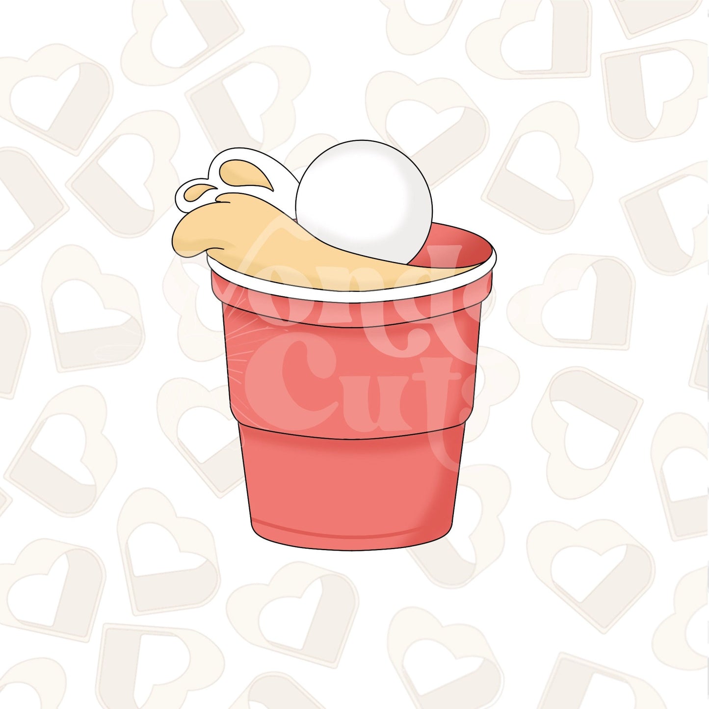 Pong Solo Cup Cookie Cutter