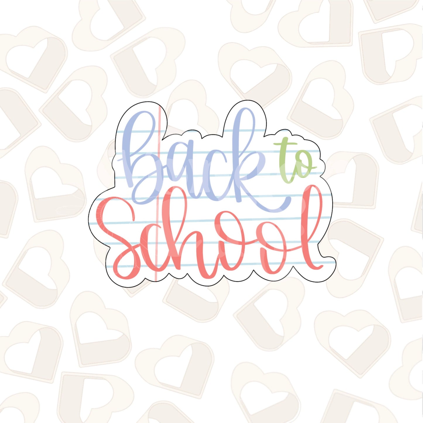 Back to School Plaque 1 Cookie Cutter