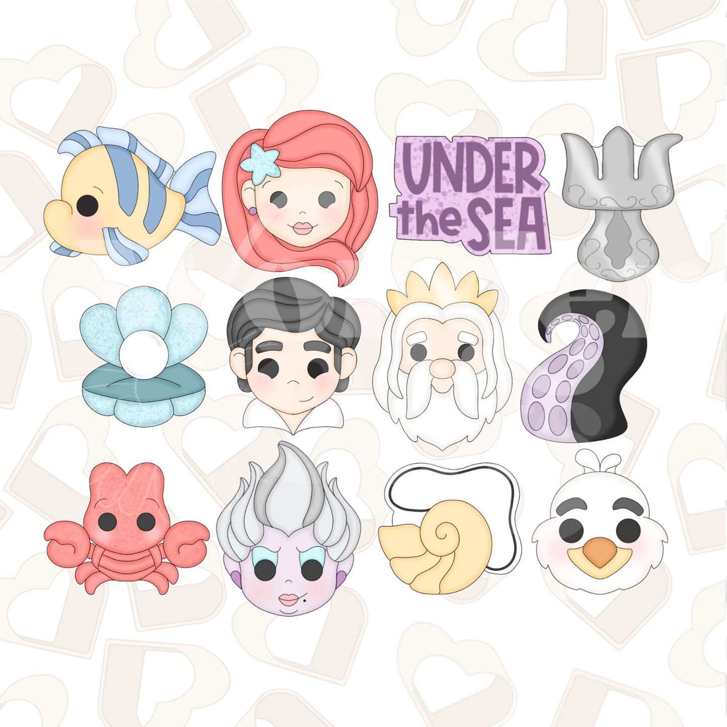 Mermaid Princess Set of 12 Cookie Cutter