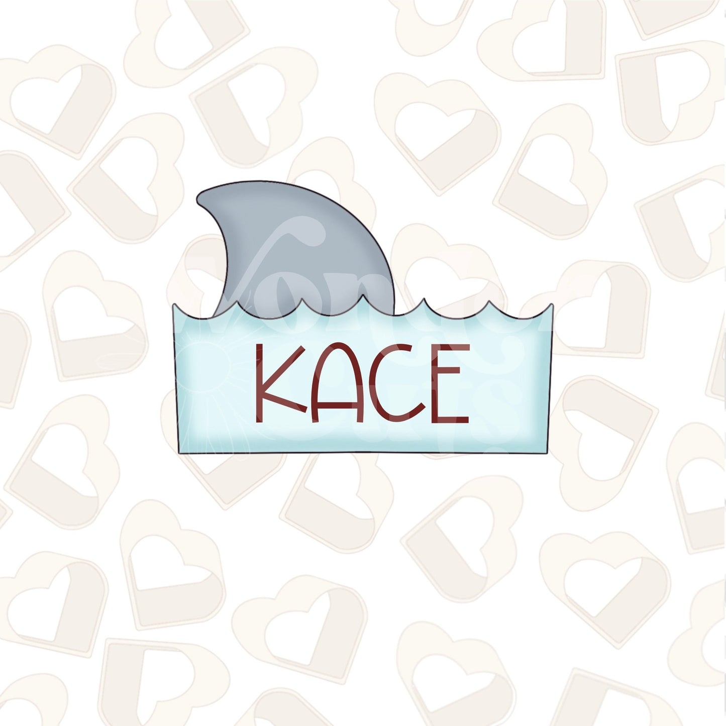 Shark Fin Name Plaque Cookie Cutter