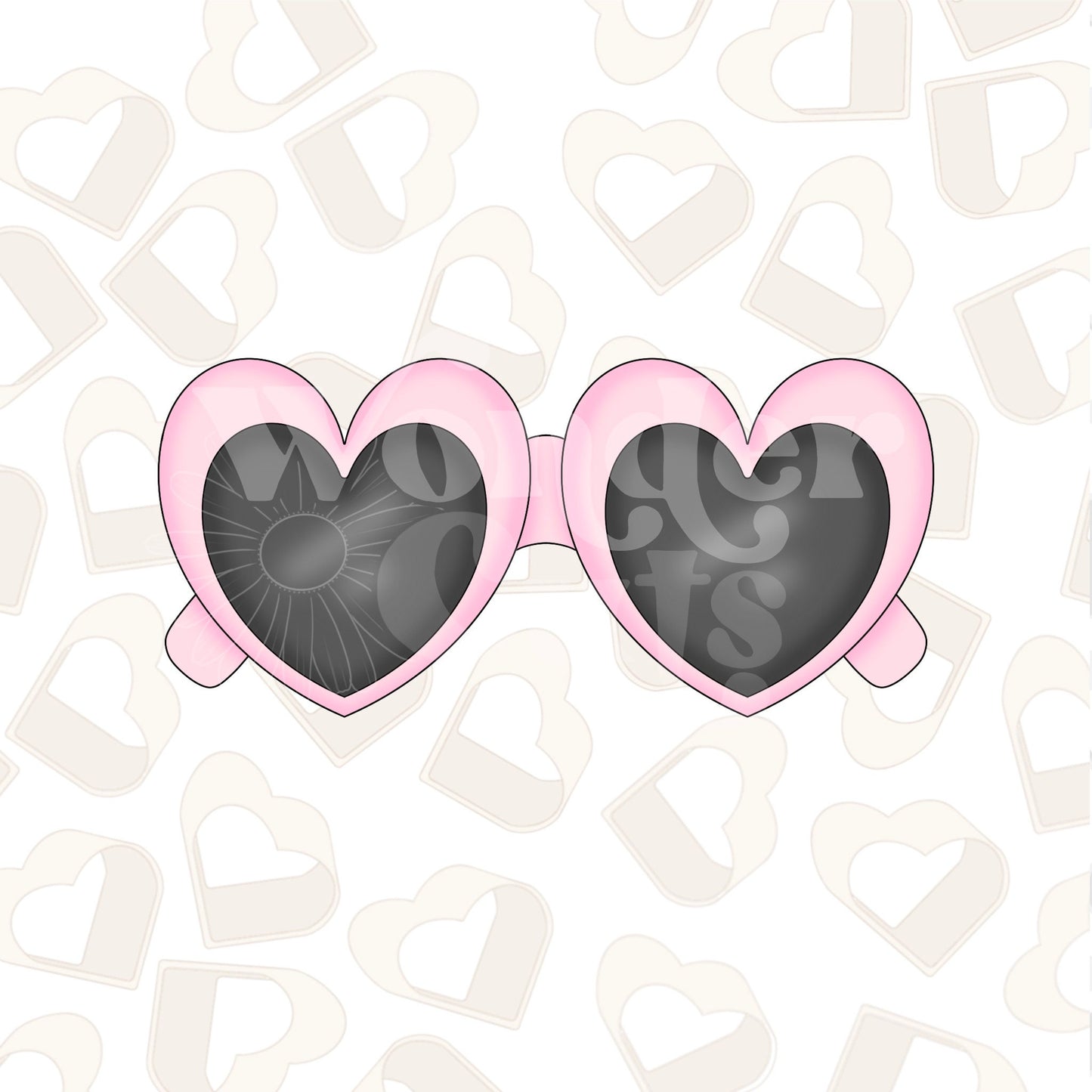 Heart Sunglasses Cookie Cutter