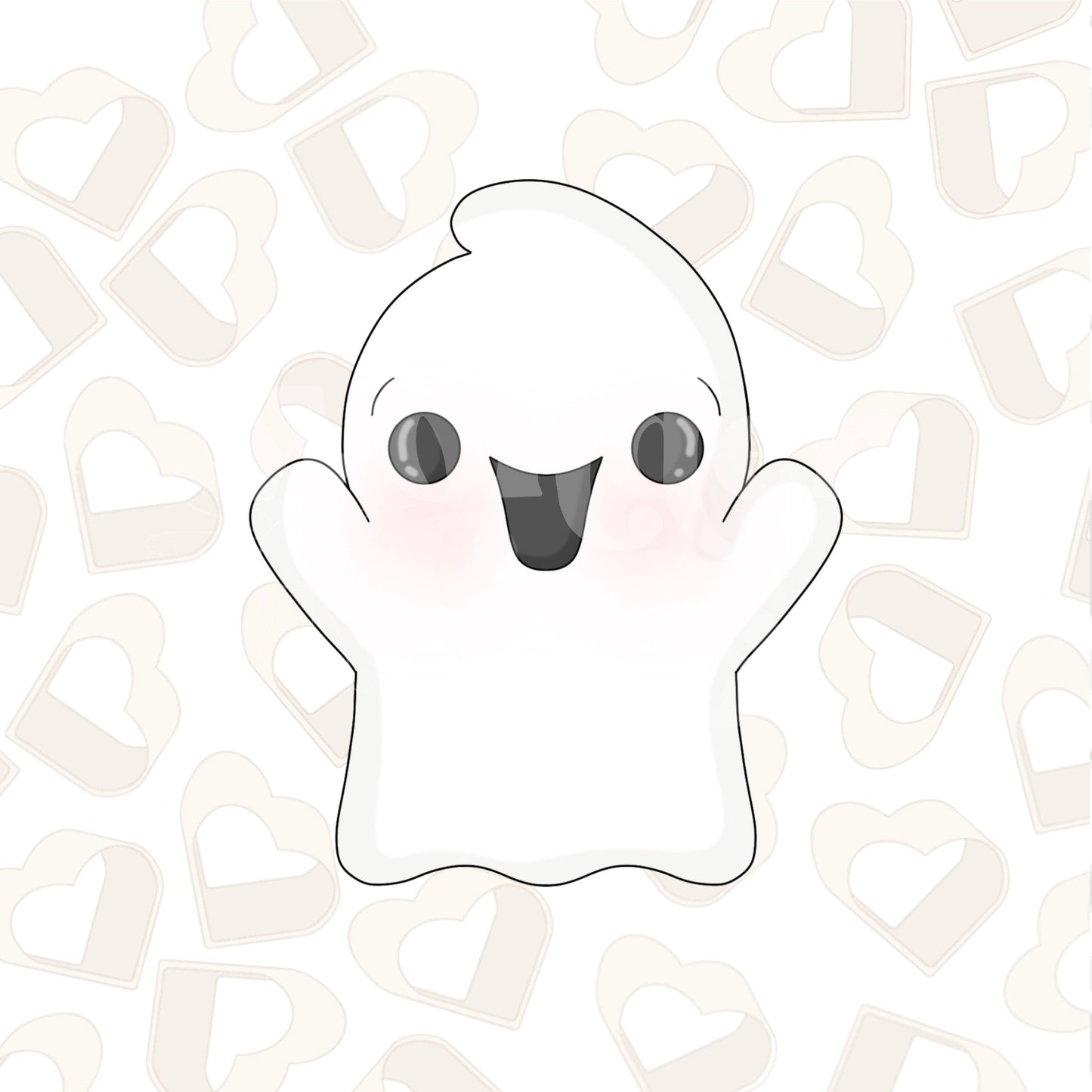 Happy Ghost Cookie Cutter