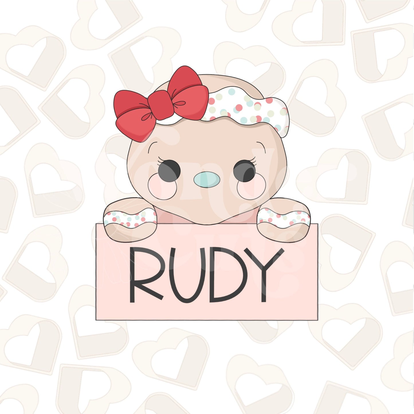 Girly Gingy Name Plaque Cookie Cutter