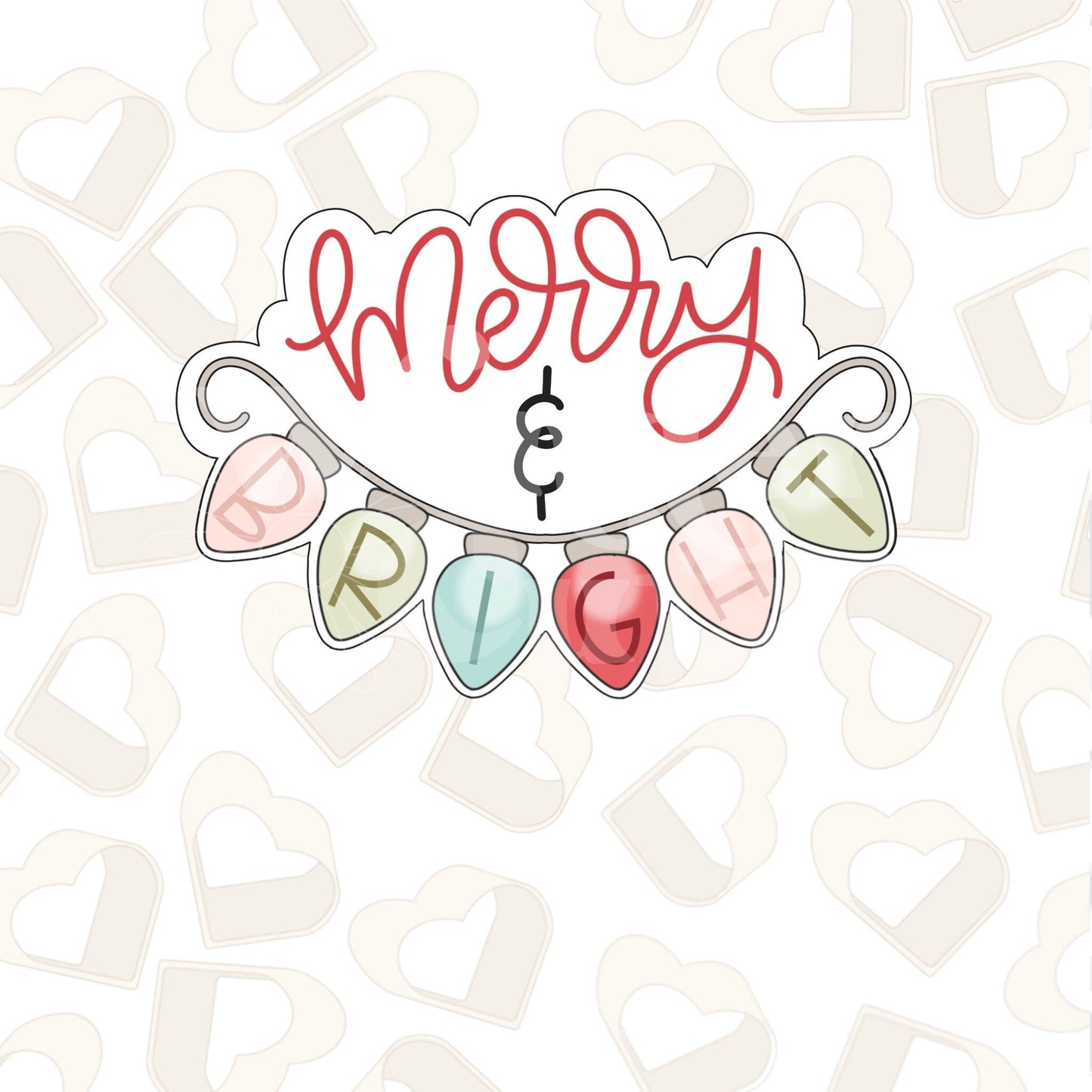 Merry & Bright Lightbulb Plaque Cookie Cutter