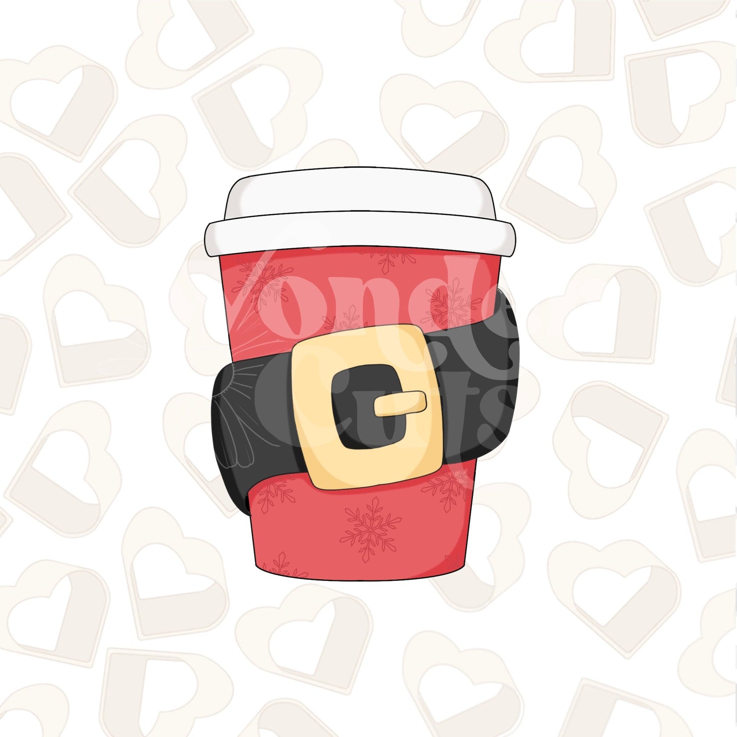 Santa Belt Coffee Cup Cookie Cutter