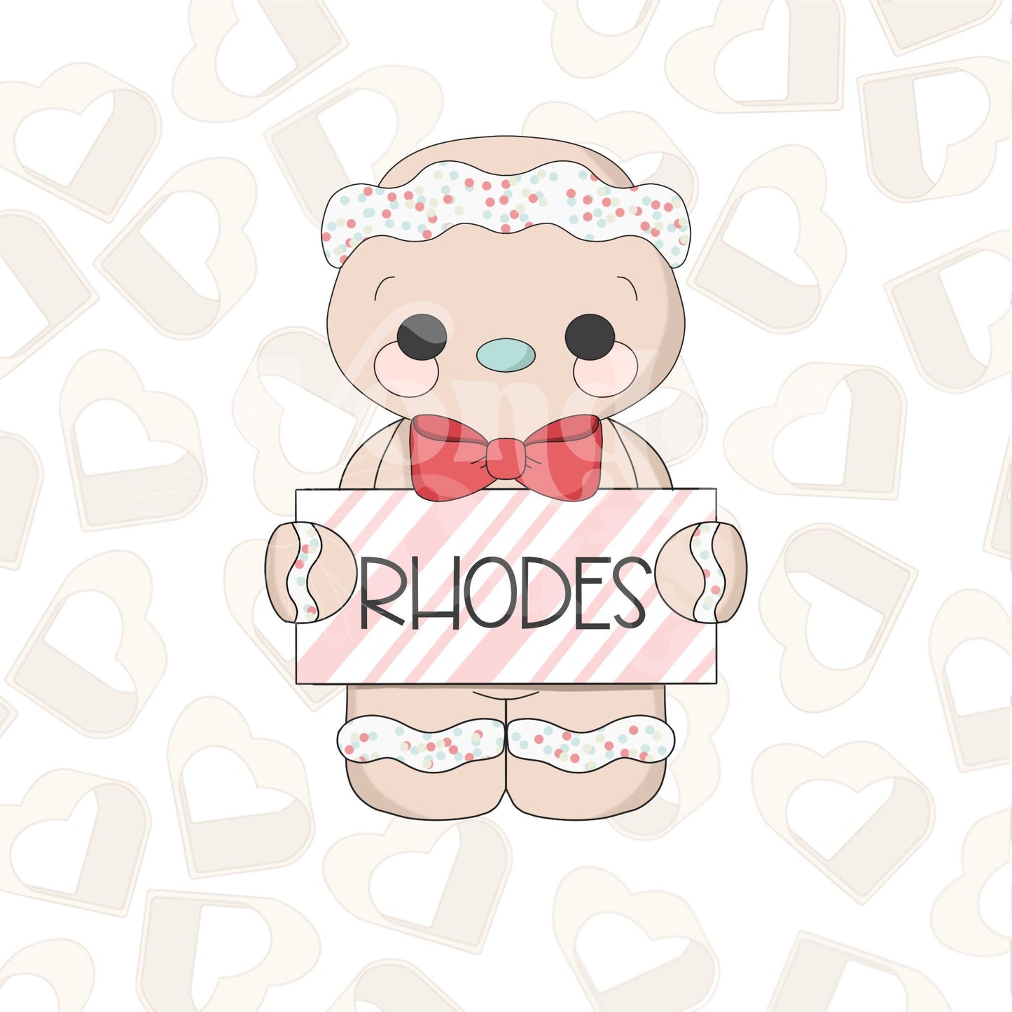 Boy Gingy Name Plaque 2 Cookie Cutter