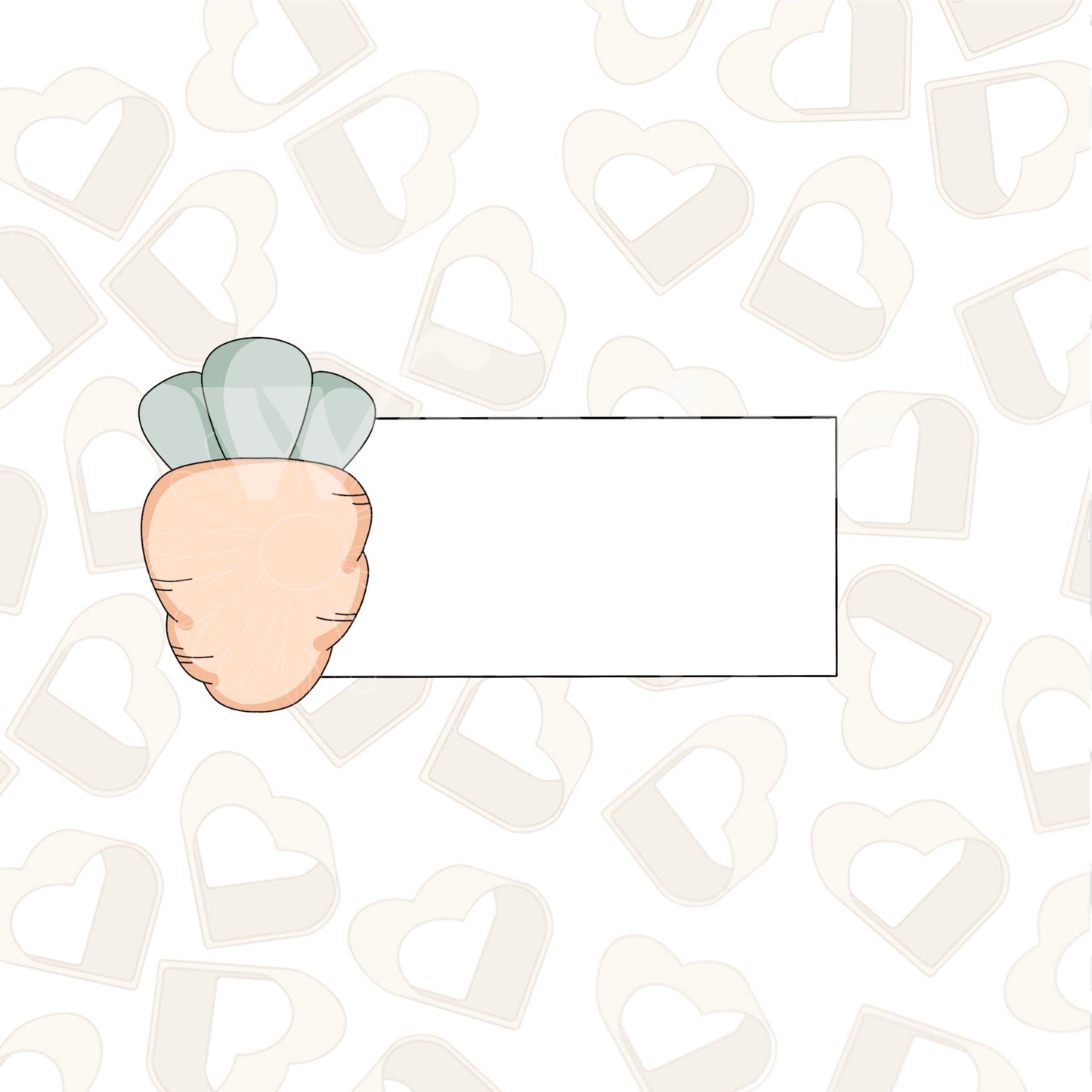 Carrot Name Tag Cookie Cutter