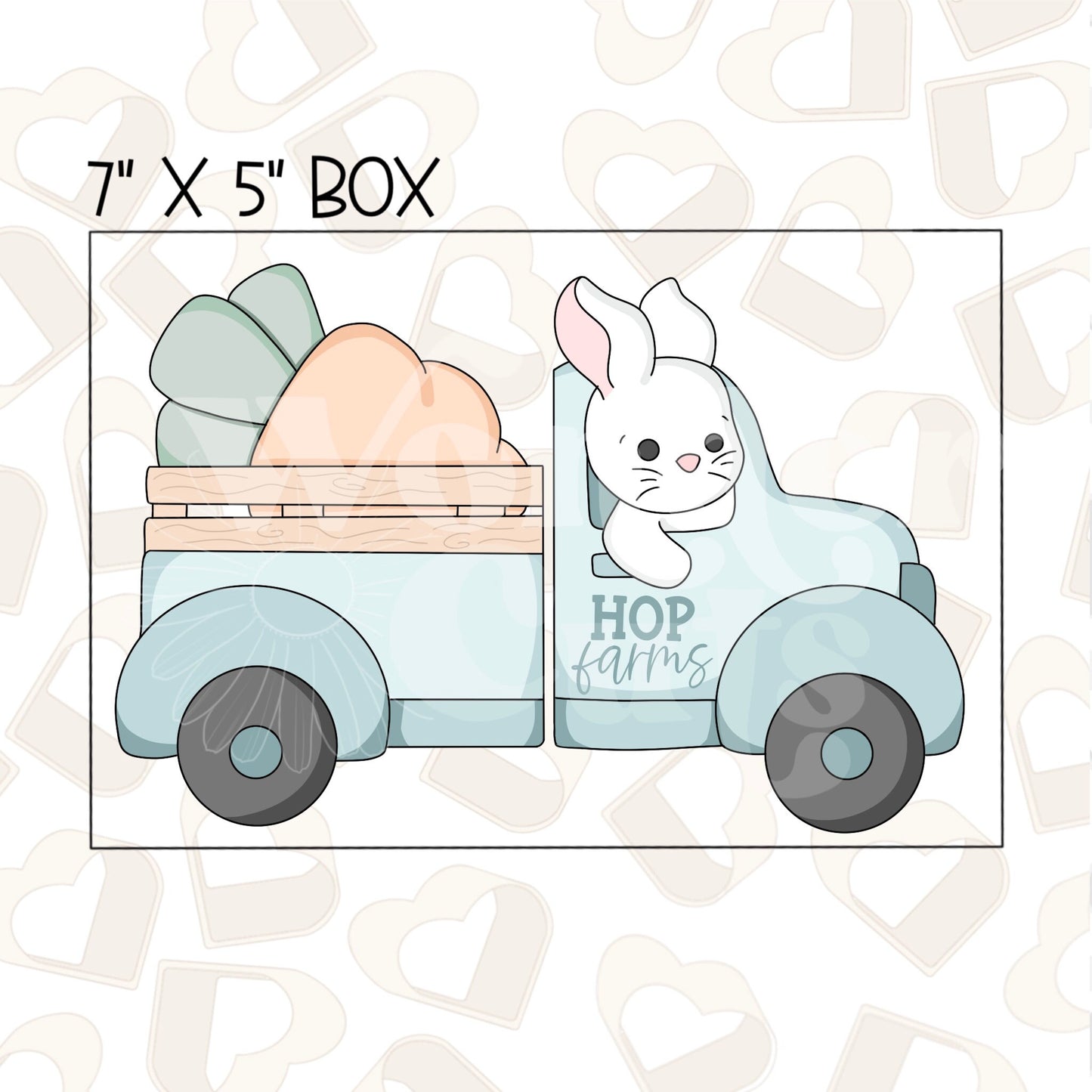 Bunny in Truck Set of 2 Cookie Cutter