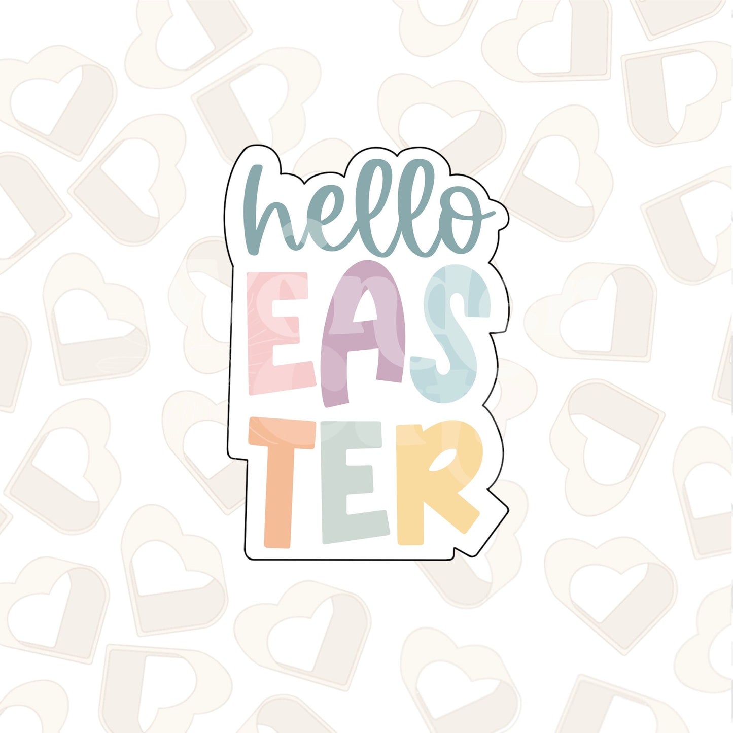 Hello Easter Plaque Cookie Cutter