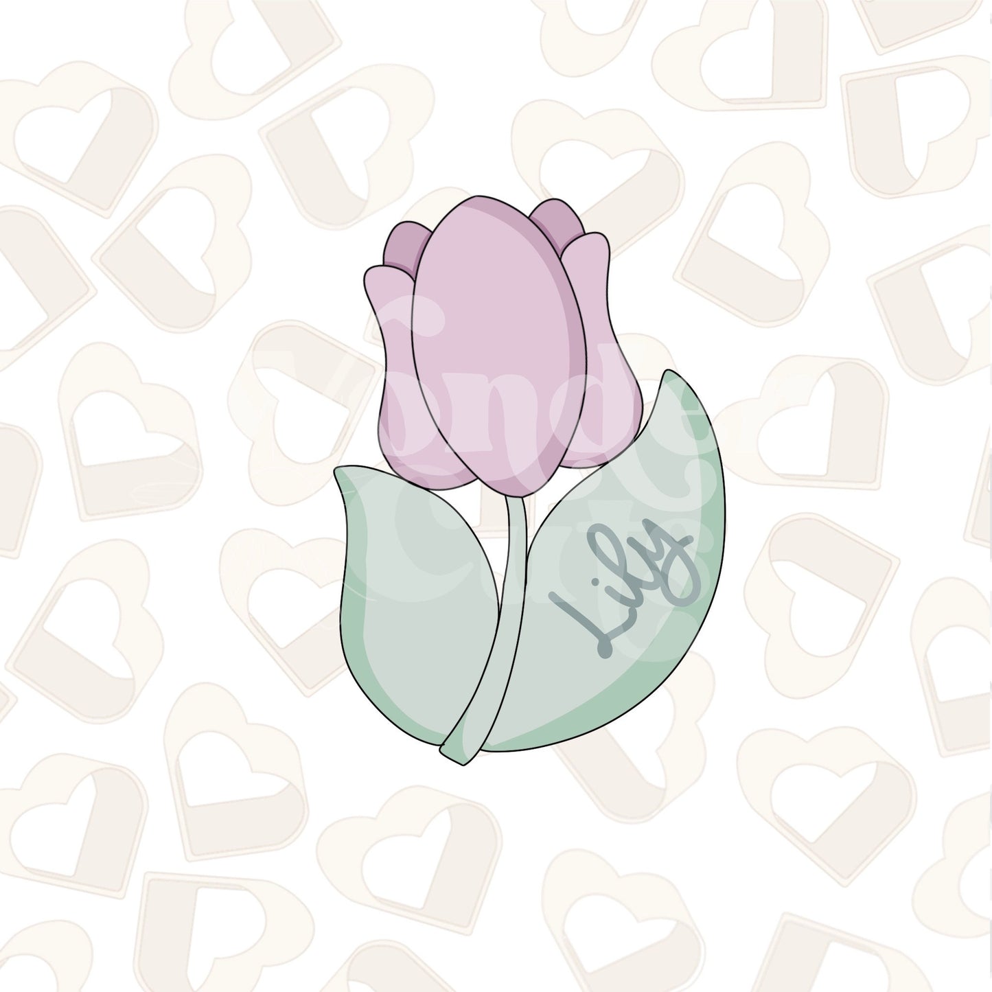 Tulip Name Plaque Cookie Cutter
