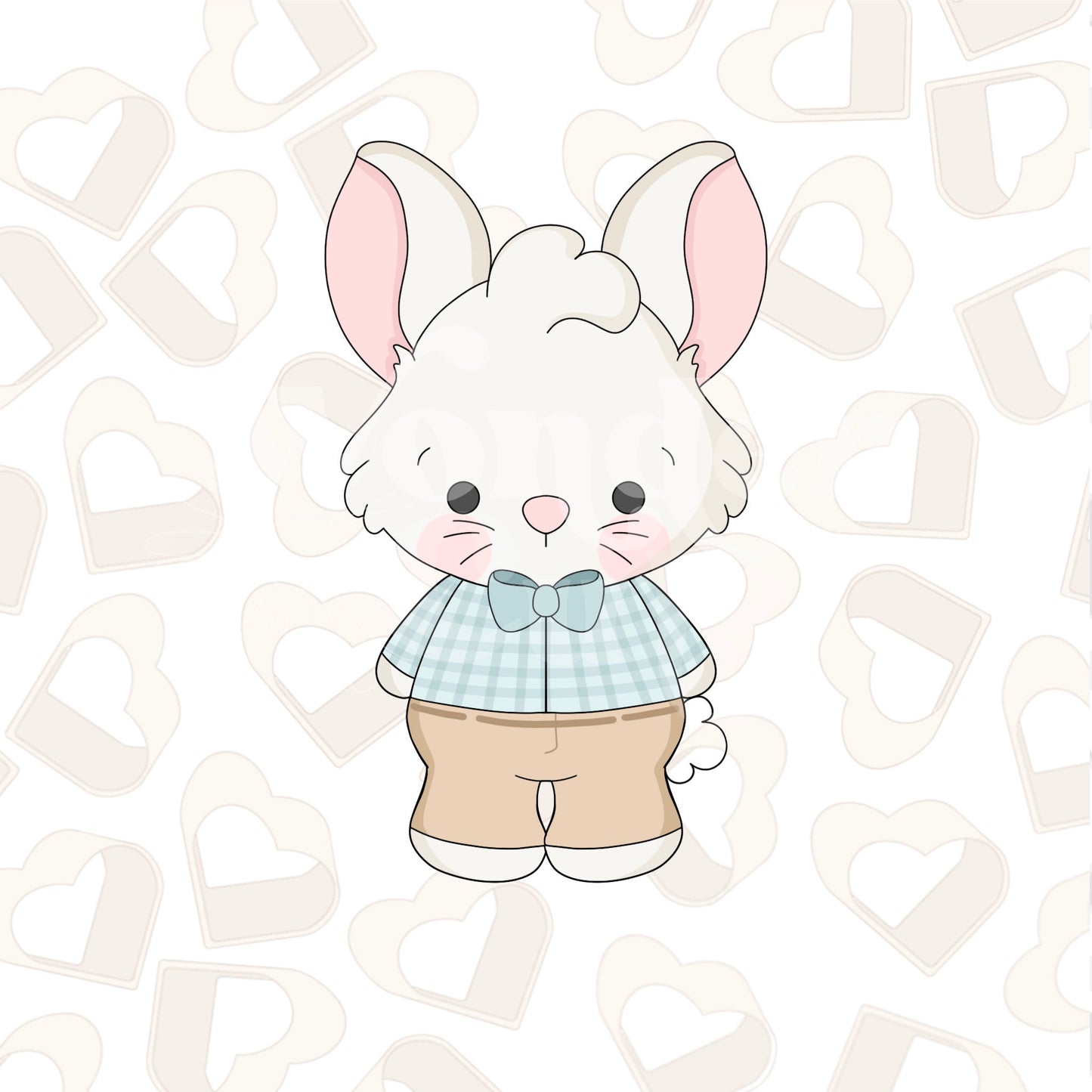 2024 Boy Bunny Cookie Cutter