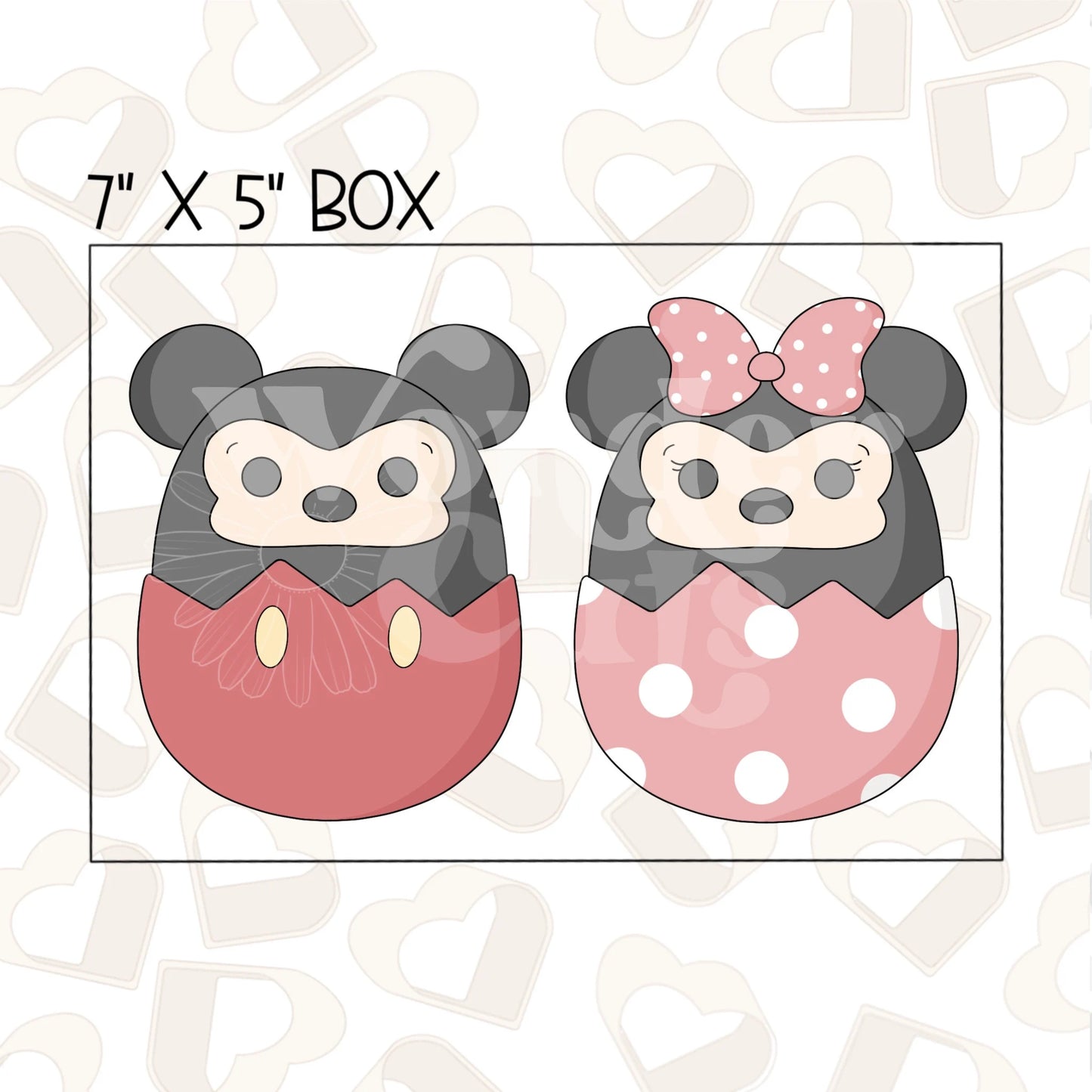 Mouse Couple In Eggs Set of 2 Cookie Cutter