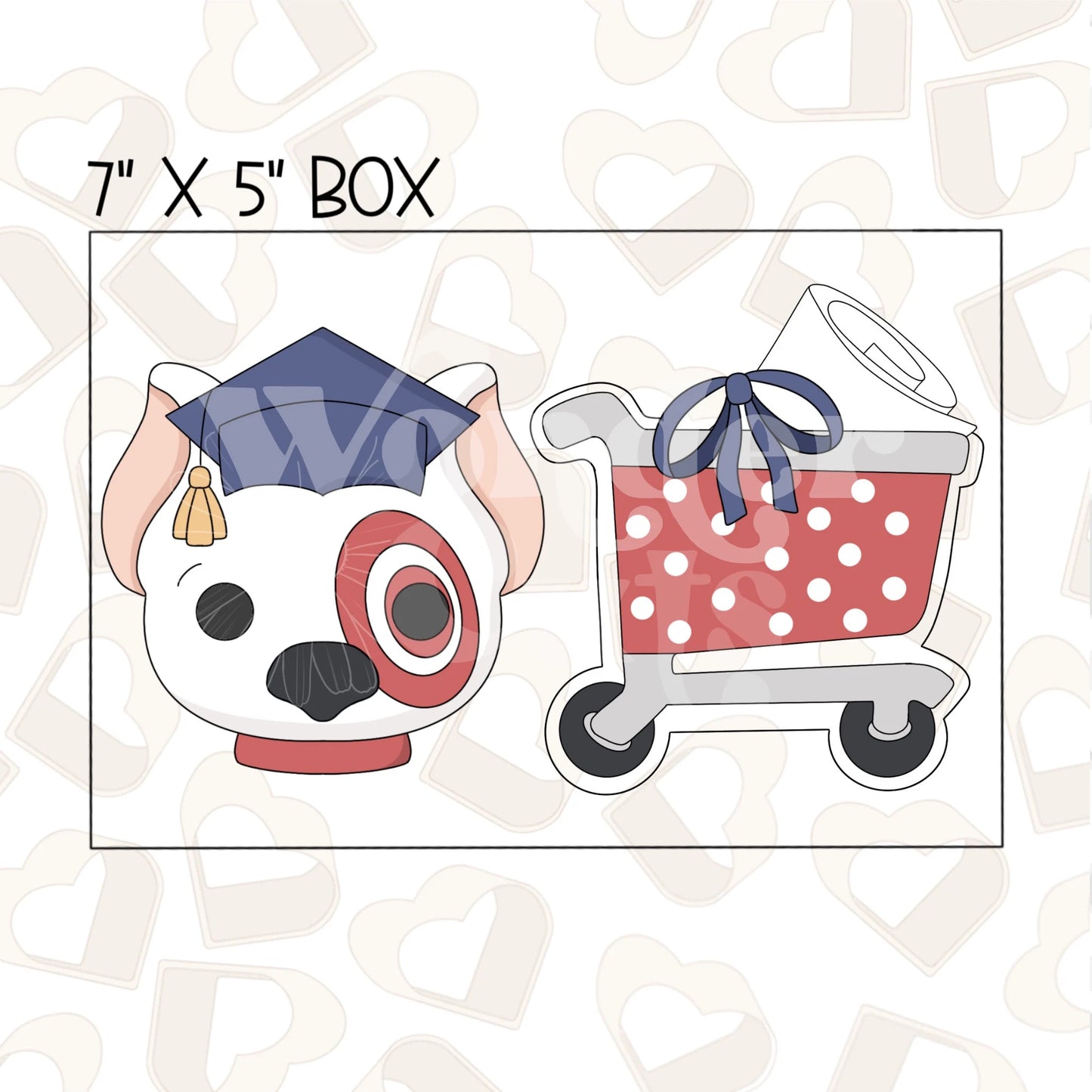 Grad Shopping Dog Set of 2 Cookie Cutter