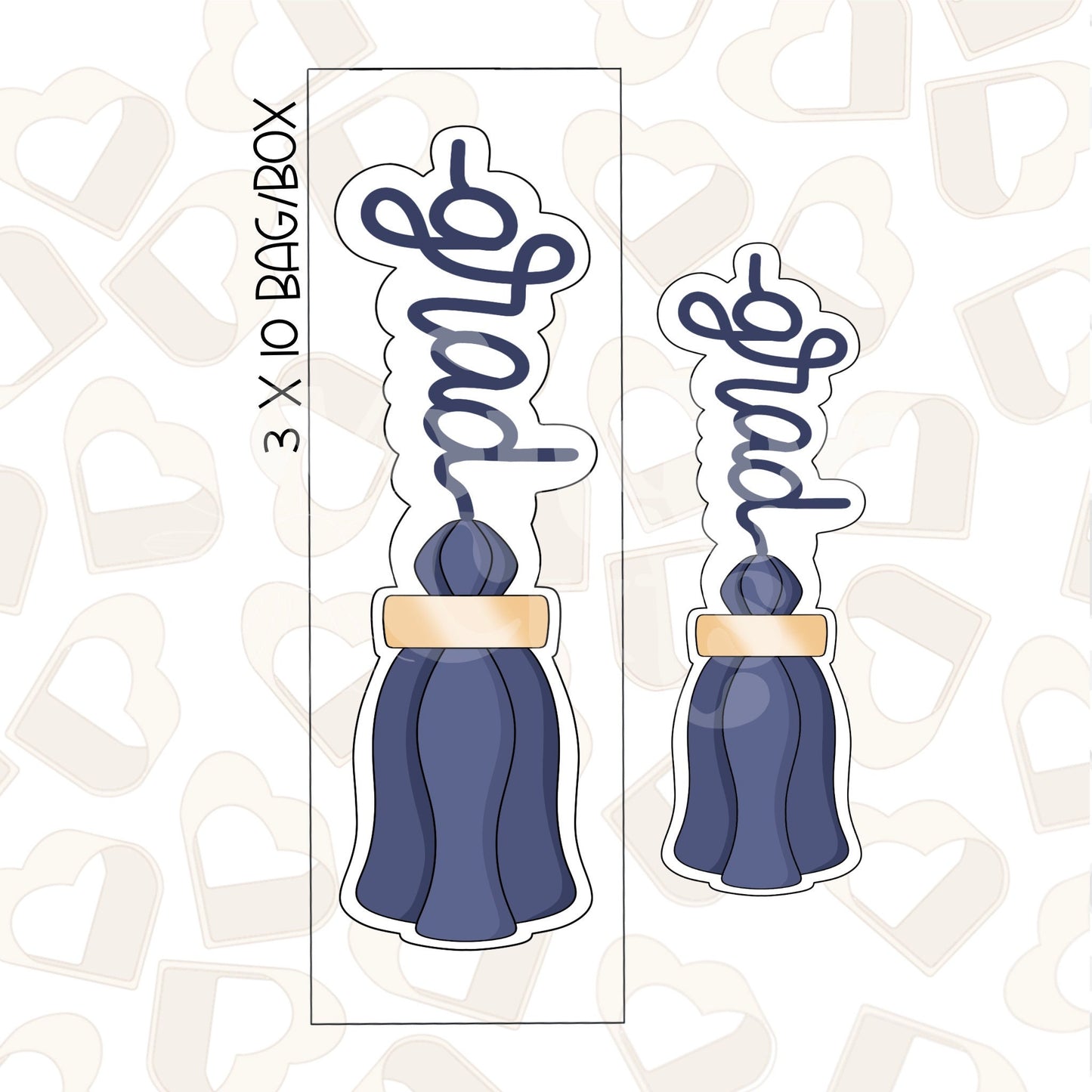 Long Grad Tassel Cookie Cutter