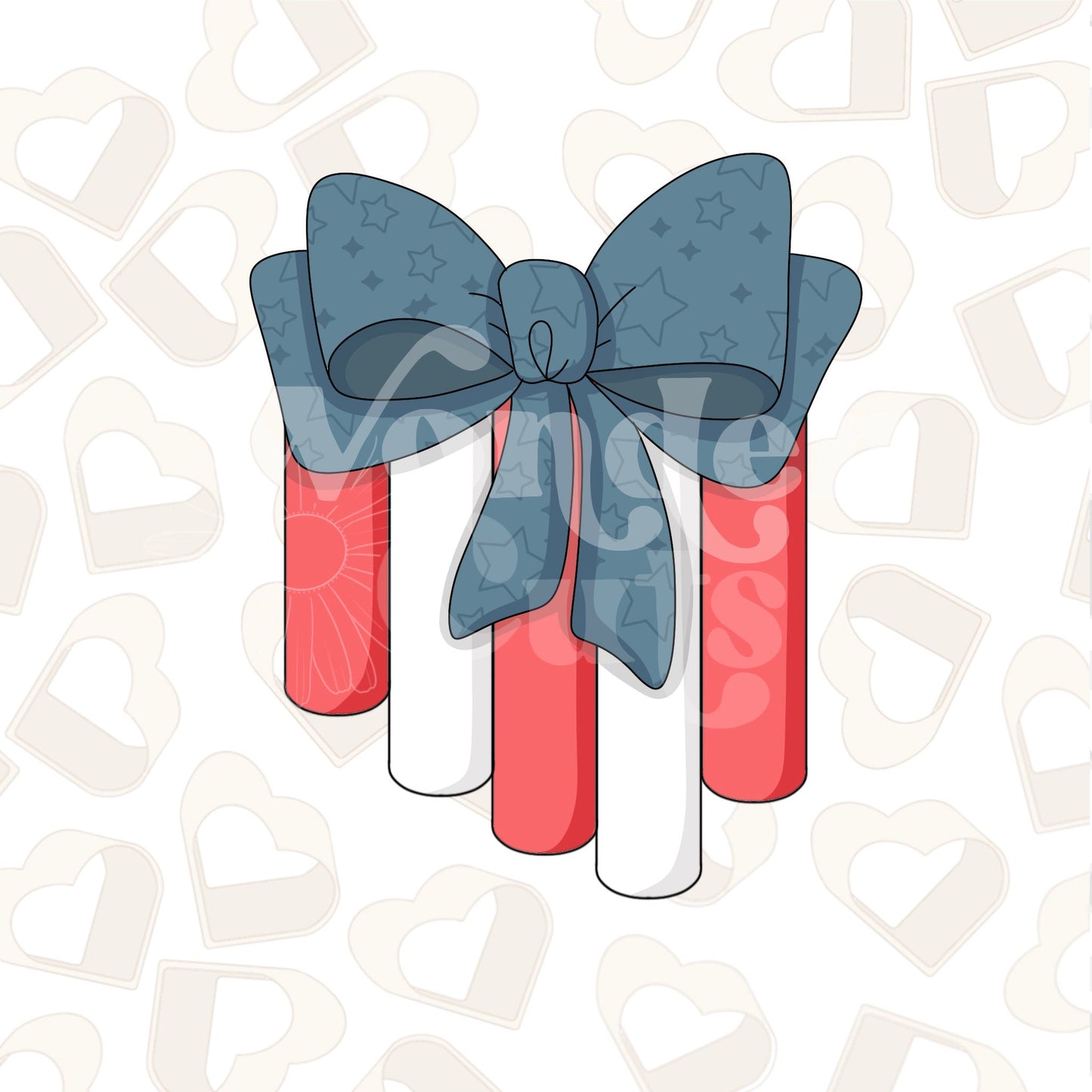 Bow with Stripes Cookie Cutter