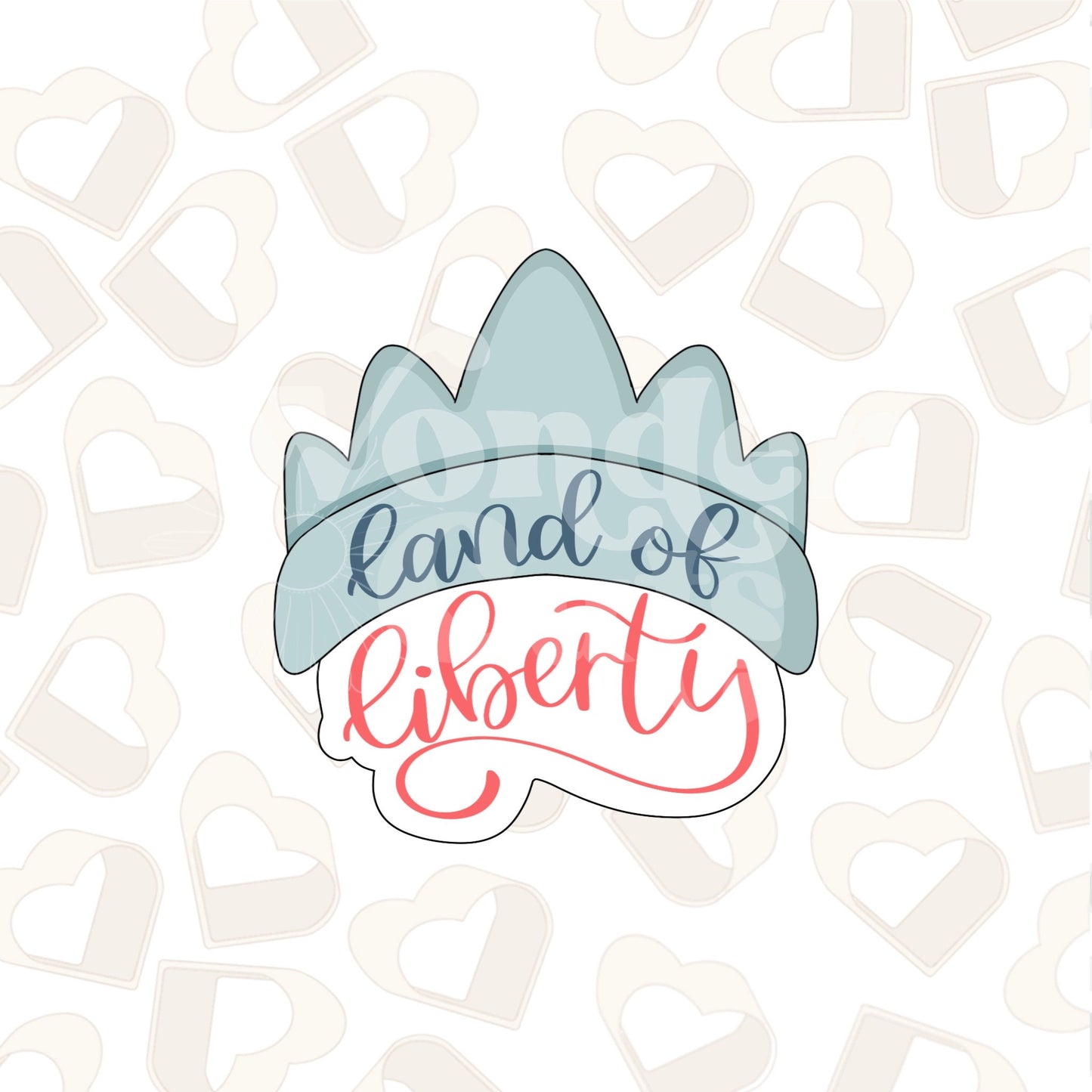 Liberty Crown Plaque Cookie Cutter
